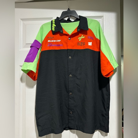 Jordan Black and Orange Casual Button Down Shirt - Picture 1 of 4